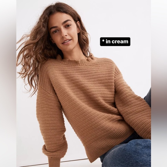 Madewell Ruffle-Neck Pullover Sweater in Cotton-Merino Yarn - Picture 7 of 10